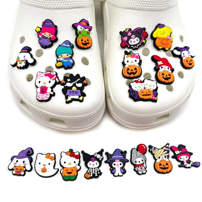 New Arrival MINISO Cute Cartoon Sanrio Kuromi Shoe Charms Accessories Shoe Sandals Decorations Pins Boys Girls Favor Gift