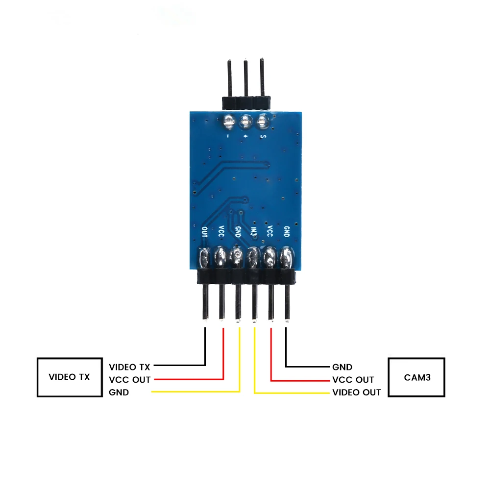 DC5-12V modulo Switcher Video a 3 canali scheda interruttori Video a 3 canali telecamera FPV per trasmettitore e fotocamera FPV Drone 5.8G