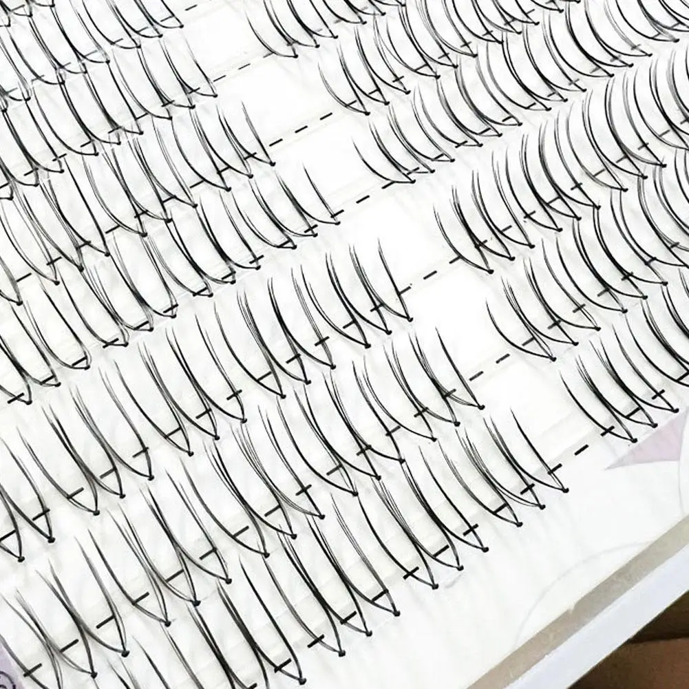 Ciglia finte Kpop segmentate a forma di U Cluster coreano Ciglia individuali naturali Fai da te Ciglia di grande capacità Manga Strumento stelo nero