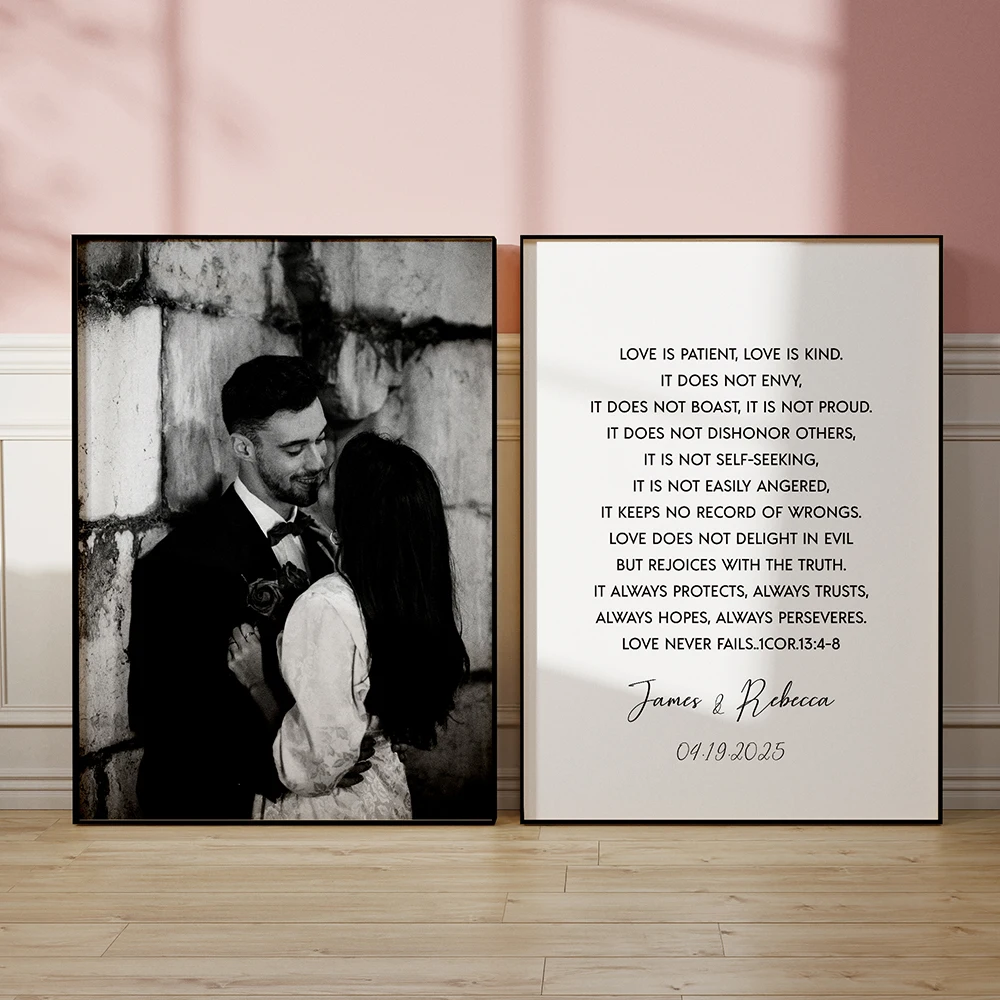 

Customized Exclusive Wedding Photos Wall Art Prints Canvas Painting Poster Picture For Living Room Home Decor