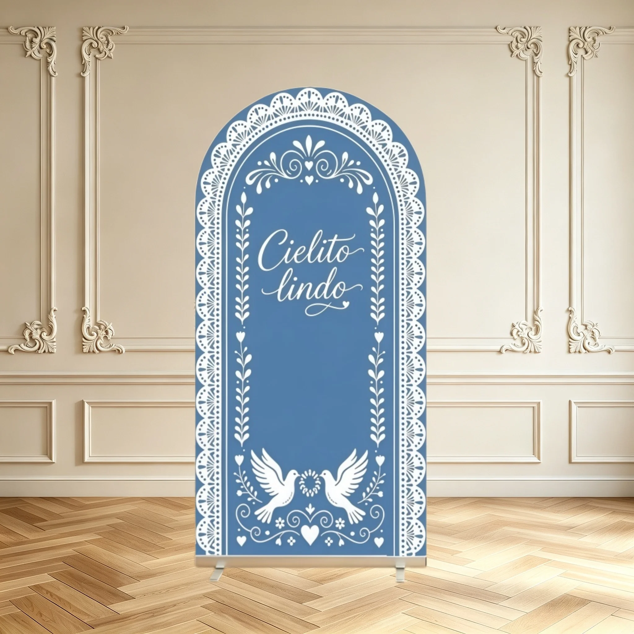 Cielito Lindo Backdrop Blue Pink Talavera Flower Floral Mexican Fiesta Birthday Wedding Party Decoration Arch Cover Background