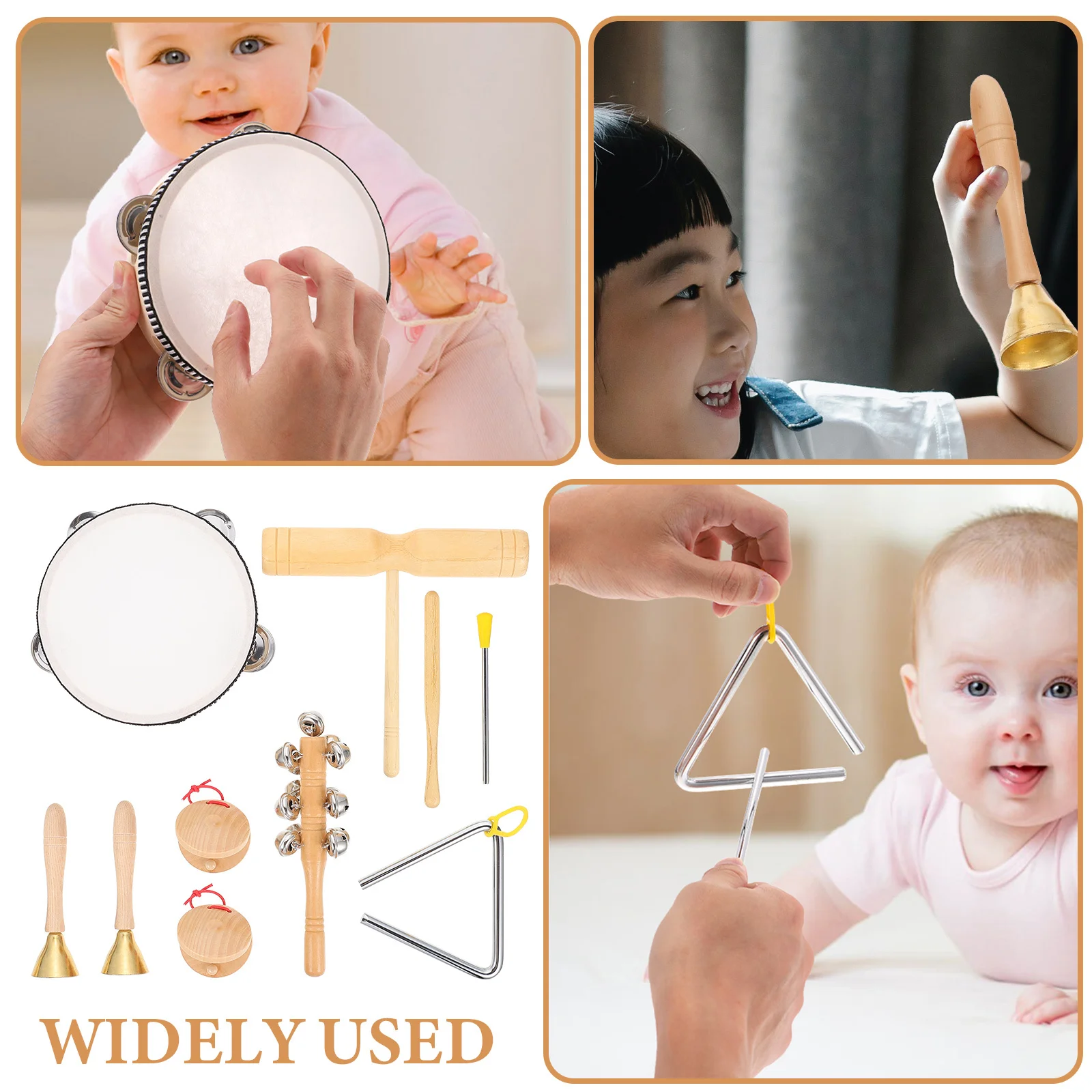 6 szt. Instrumentów muzycznych edukacyjnych dla dzieci, instrumenty perkusyjne, prezent dla maluchów, zabawki dla maluchów, instrument perkusyjny.