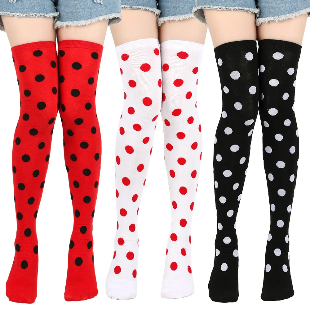 Women's Socks  Hosiery Stockings Socks High Socks Polka Dot knee High SocksChristmas Dress long Tube socks