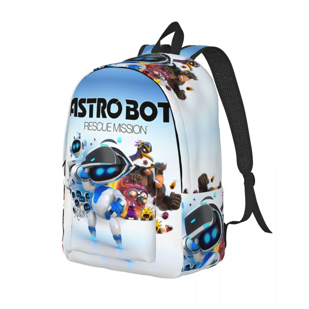 Astrobots Game for Teens Student School Book Bags Canvas Daypack Elementary High College Sports