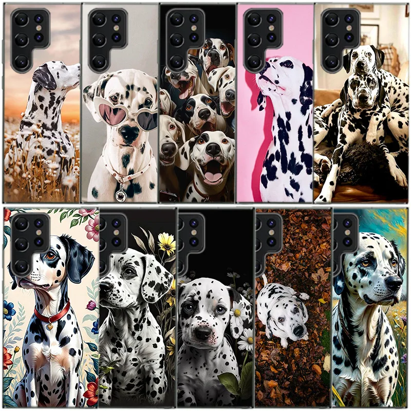 A Clever Spotted Dog Clear Phone Case For Samsung Galaxy S20 S21 S23 FE S22 Plus S24 Ultra S10 S10E S9 S8 Soft Back Cover