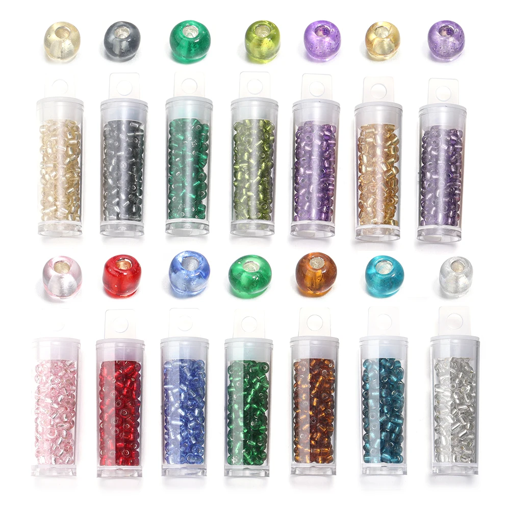 Silver Color Filled Charm Glass Seed Beads Colorful Round Beads For Jewelry Making Loose Beads DIY Earrings Bracelets Wholesales image 3