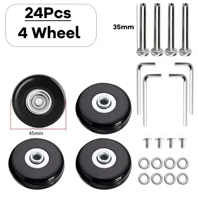 Silent Suitcase Wheels Rubber Trolley Luggage Casters High-Quality Durable Travel Bag Wheel Repair Accessories for Quiet Rolling - Image 12