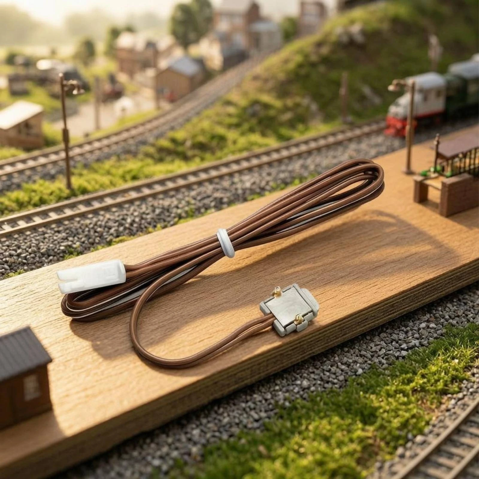 

Track Connection Wire Brown Cable N-Scale Track Wire Pre-Wired Rail Joiner Precision Fit Hobby Part Sturdy