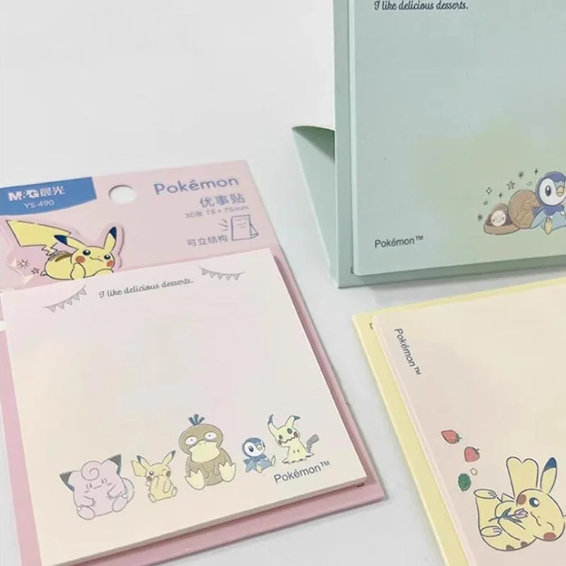 12pcs/lot Creative Pokemon Stand Memo Pad Sticky Notes Stationery Label Notepad Planner Sticker Post Office School Supply