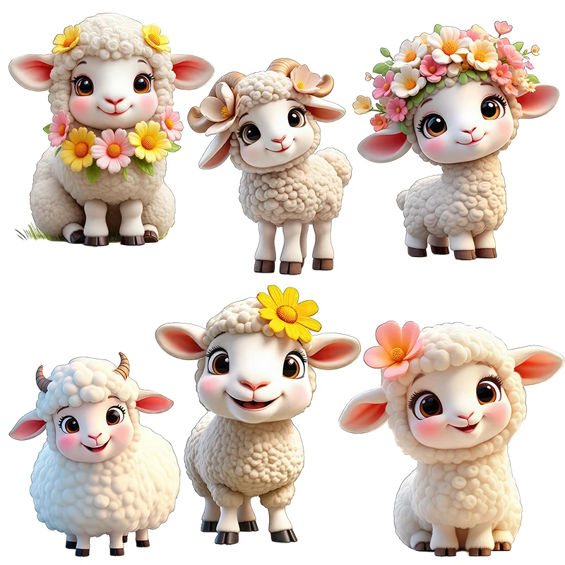 Three Ratels CG237 lovely Cartoon lamb animal wall stickers for children's bedrooms decoration IPAD decals car sticker