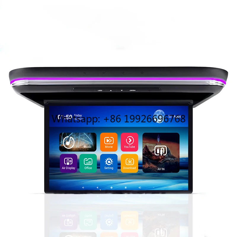 

15.6-inch RV Commercial Vehicle All-inclusive Electric Folding Ceiling Mounted Display Bus Screen Electric Roof Monitor