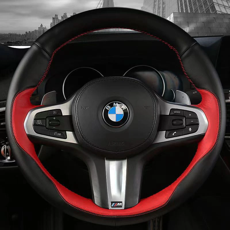 

Custom DIY Car Steering Wheel Cover 100% Fit For BMW M Sport G30 G31 G32 G20 G21 G14 G15 G16 X3 G01 X4 G02 X5 G05 Steering Wrap