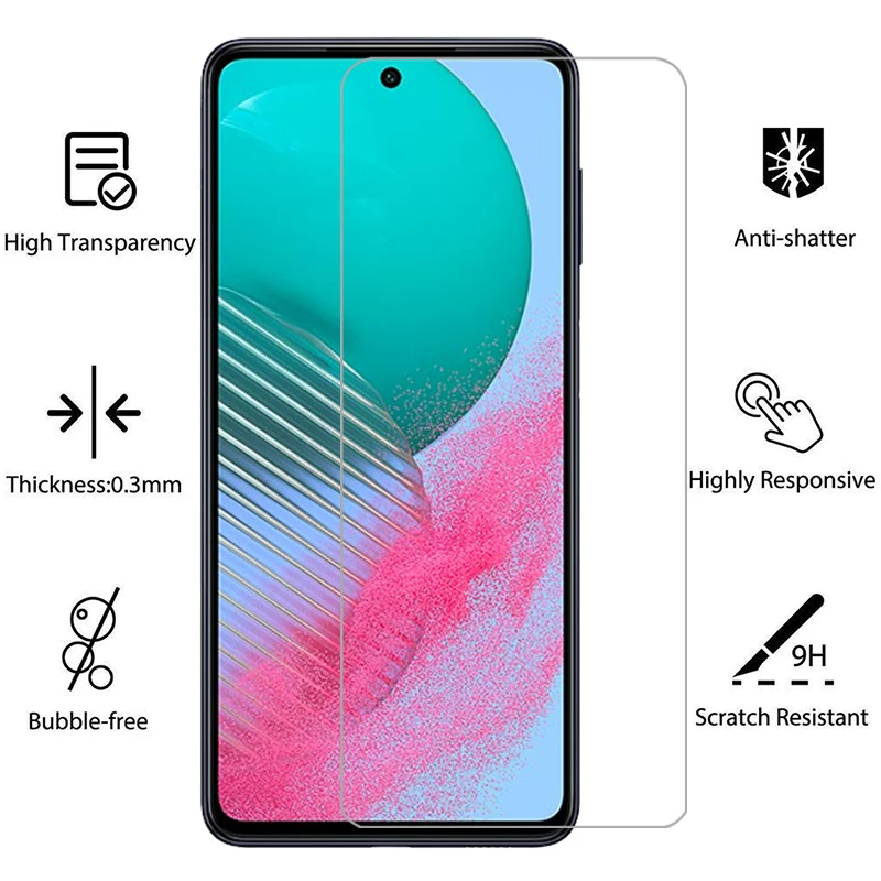 واقي شاشة لهاتف سامسونج جالاكسي m54 f54 5g زجاج مقسى واقي على samsungm54 galaxym54 m f 54 54m 54f فيلم samsumg 9h