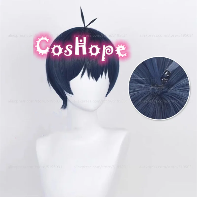 Isagi Yoichi Cosplay Wig Short Black Blue Wig Cosplay Anime Cosplay Wigs Heat Resistant Synthetic Wigs