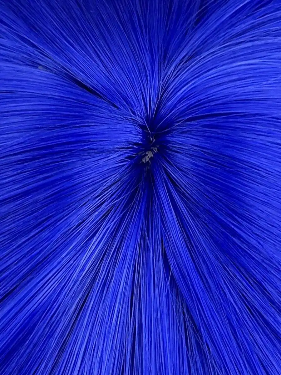 20" 여성용 앞머리가 있는 짧은 파란색 물결 모양 가발 자연스러운 일상 사용을 위한 코스프레 가발