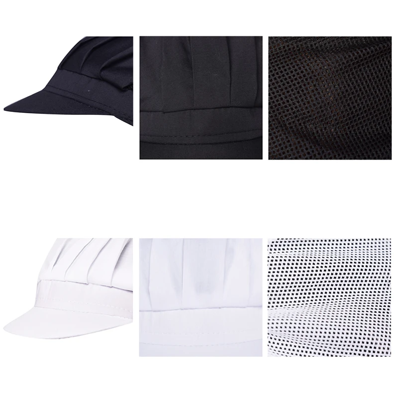 Breathable mesh Both Sexes Workshop Cap Hotel Restaurant Kitchen Cafe Bakery Work Hats Catering Industry Back Kitchen Chef Cap