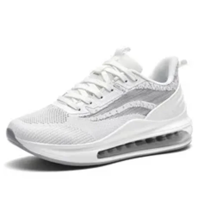 Flying weaving large size wear-resistant non-slip semi-air cushion breathable casual running shoes