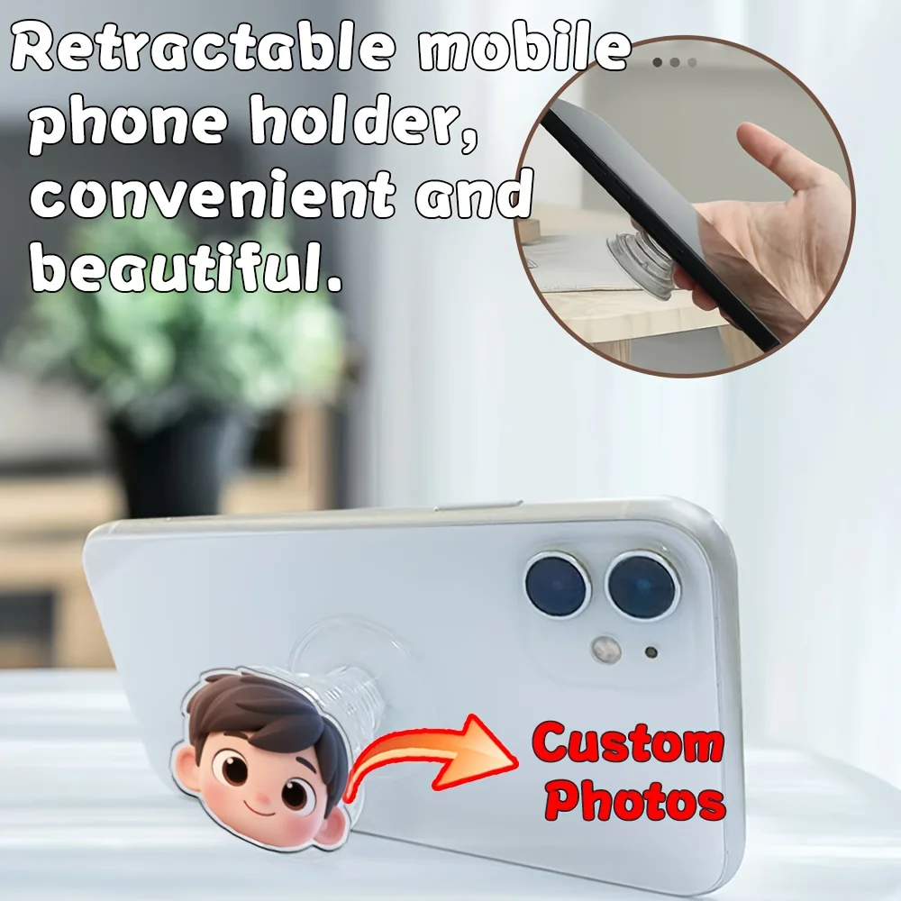 1 قطعة/3 قطعة حامل هاتف مخصص يمكن تعديله بحرية وتعديلها. اختر الصور والتصاميم المفضلة لديك لتخصيص زيك