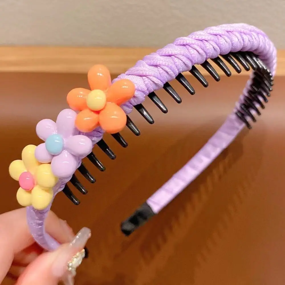 

Cartoon Love Hear Children Teethed Hair Hoop Korean Flower Floral Hair Wear Girls