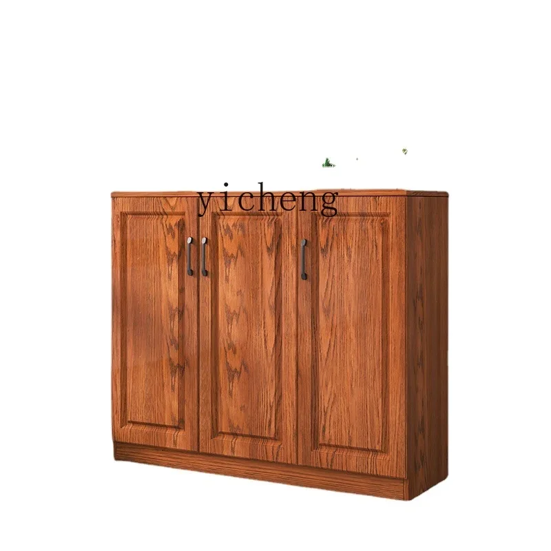 

ZK Solid Wood European-Style Sun Protection Balcony Ark Locker Shoe Cabinet Storage Cabinet Windows and Cabinets Low Cabinet