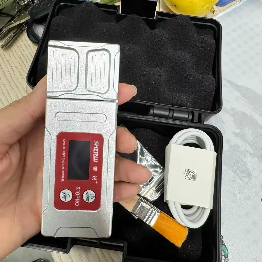 

Fiber Thermal Stripper Pliers S10 PRO Heated Optical Wire Stripping Slitter Ribbon Fiber Hot Jacket Stripper Cutter Fusion Tool