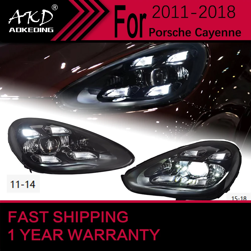 

Car Lights for Porsche Cayenne LED Headlight 2011-2018 Cayenne Head Lamp Drl Projector Lens Automotive