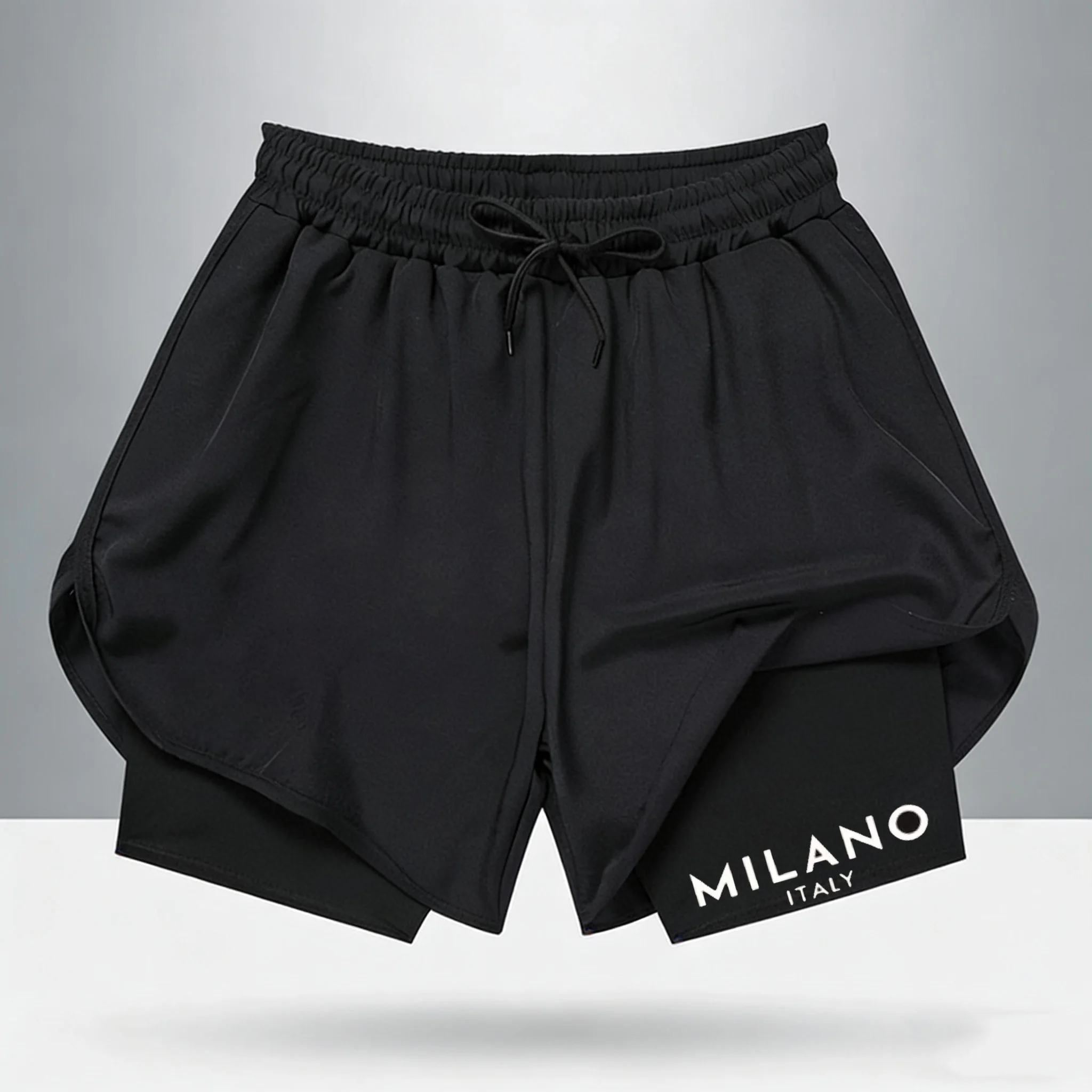 2026 New Arrival Men's & Women's 2-in-1 Athletic Shorts  Quick Drying Running Gym Training Letter Heart Print Basketball Short