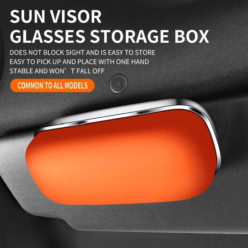 Car-Mounted Glasses Clip, Multifunctional Sun Visor Storage Box, Sunglasses, Car-Mounted Glasses Case for Car Use