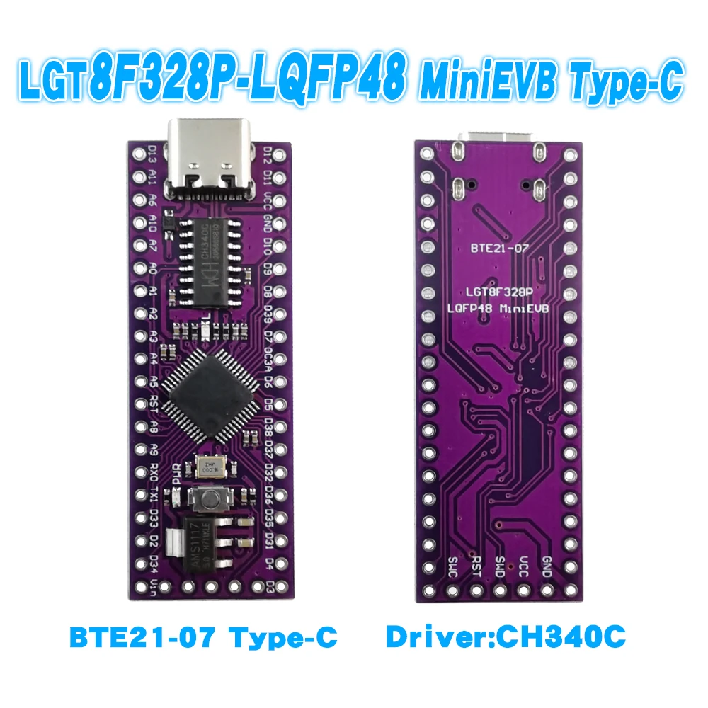 

LGT8F328P LQFP48 MiniEVB Replaces Nano V3.0 ATMeag328P/Maple Mini/STM32duino CH340C SOP16 USB Driver[Factory]