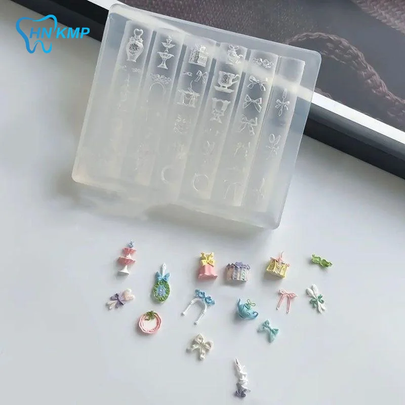 Silicone Template Mould Nail Art Shell Flowers Halobios Conch Starfish Carving Nail DIY Handmade Tool Small Beads Polymer Mold