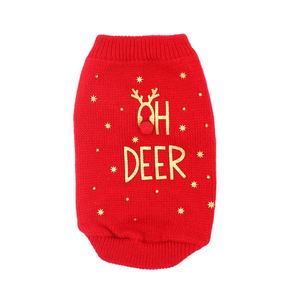 

Dog Christmas Sweater Winter Warm Pet Clothes Fashion Letters Design For Outdoor Walking Jogging Party Costume Photo Shoot Dog