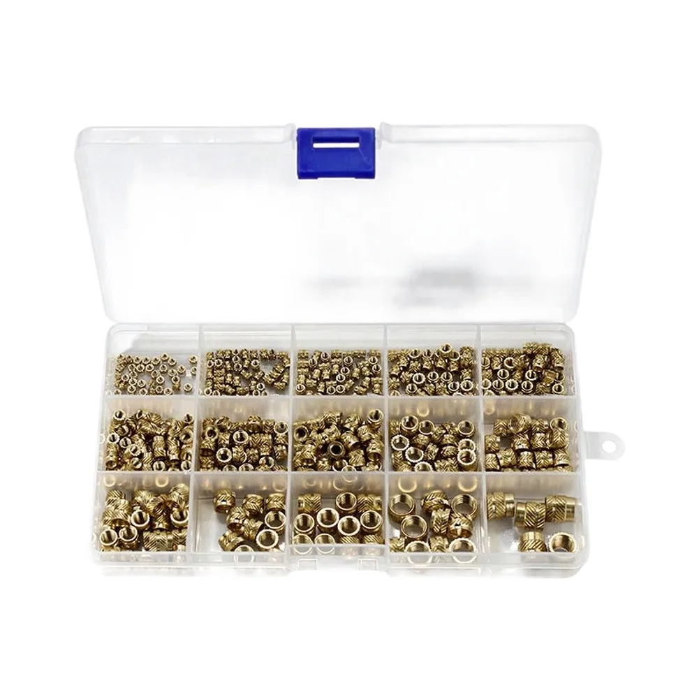 Insert Nuts For Maintenance Brass Fasteners Heat Set Inserts Brass Knurled Insert Nuts Oxidation Resistant Material