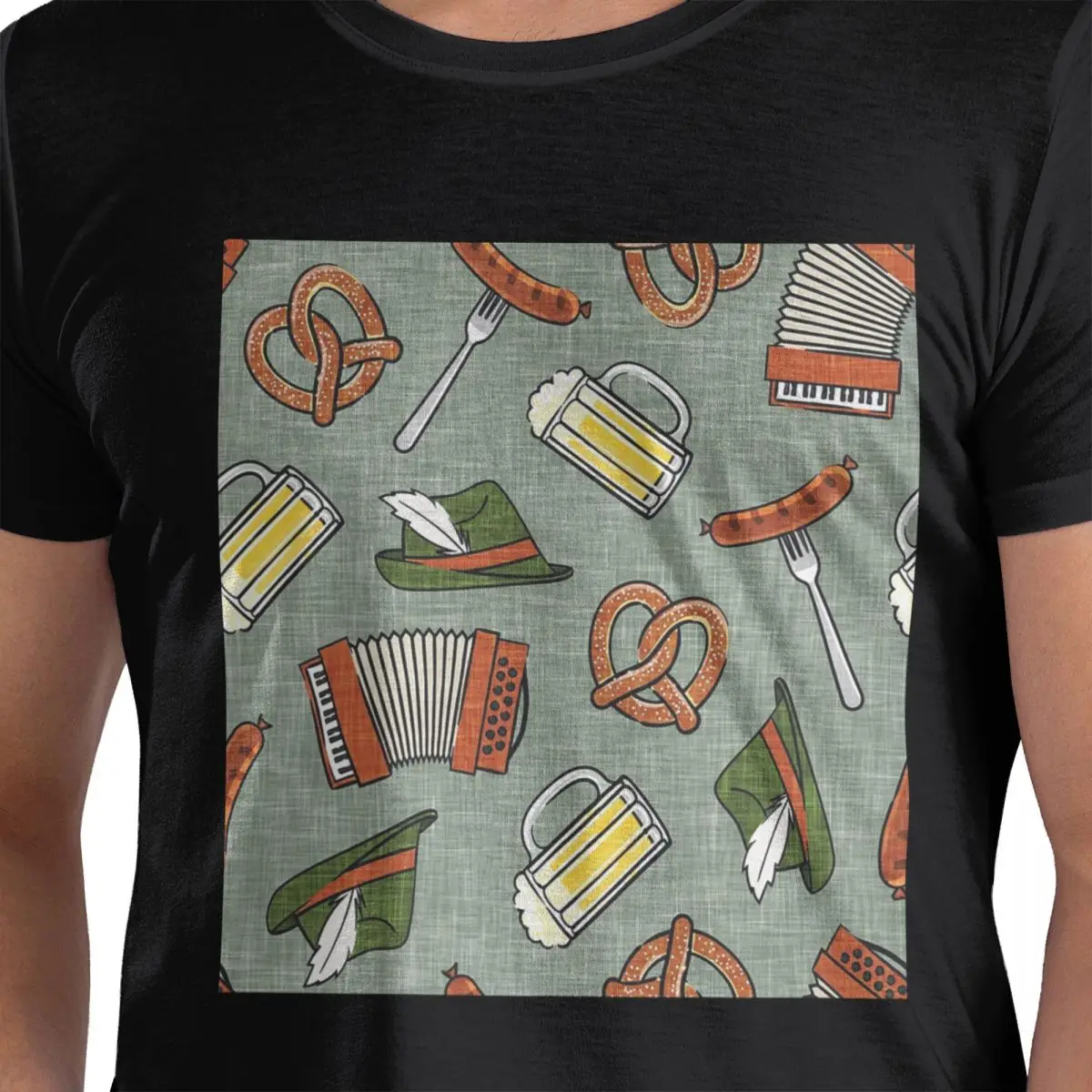 

Октоберфест - футболка из 100% хлопка Sage, мужские забавные футболки, мужские футболки с круглым вырезом и коротким рукавом, S-6XL