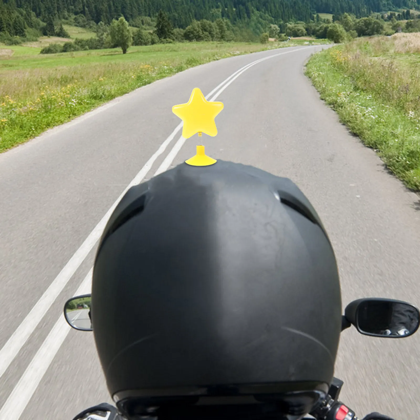 

8Pcs Accessories Star Topper Decoration Cute Yellow Wobble Spring Mount Charming Ornament for Motorcycle Bike