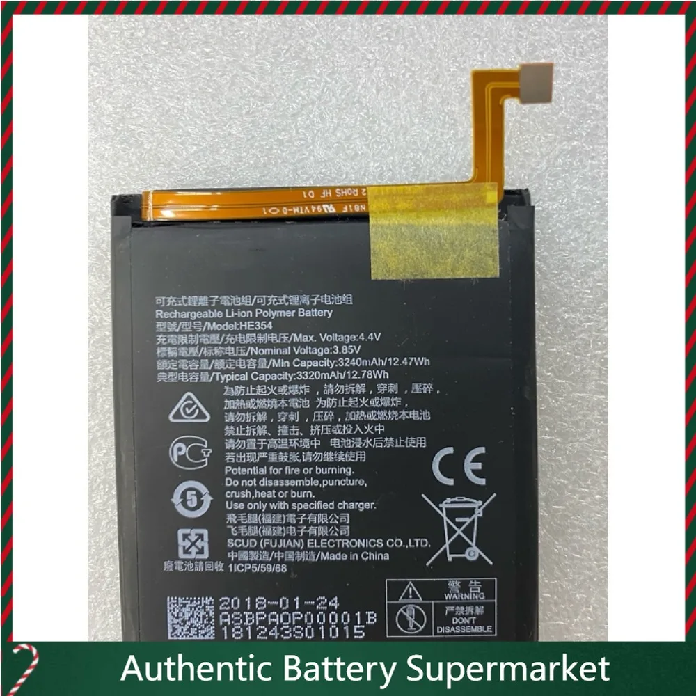 

Новые высококачественные аккумуляторы 2025 года для Nokia 9 PureView TA-1082 TA-1087 HE354