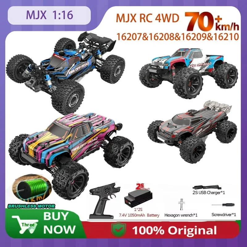 

MJX 16209/16207/16208/16210 RC Cars 1/16 4WD 70KM/H high-speed drift Brushless remote control off-road vehicle Male RC car gift