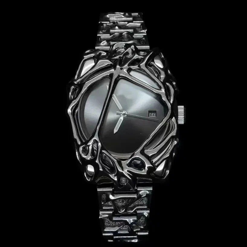 ساعة كرمة الجنس المتضاد الأنيقة على طراز المرمر Y2K ساعات أوروبية أمريكية على شكل خاص ساعات متخصصة متقدمة #1