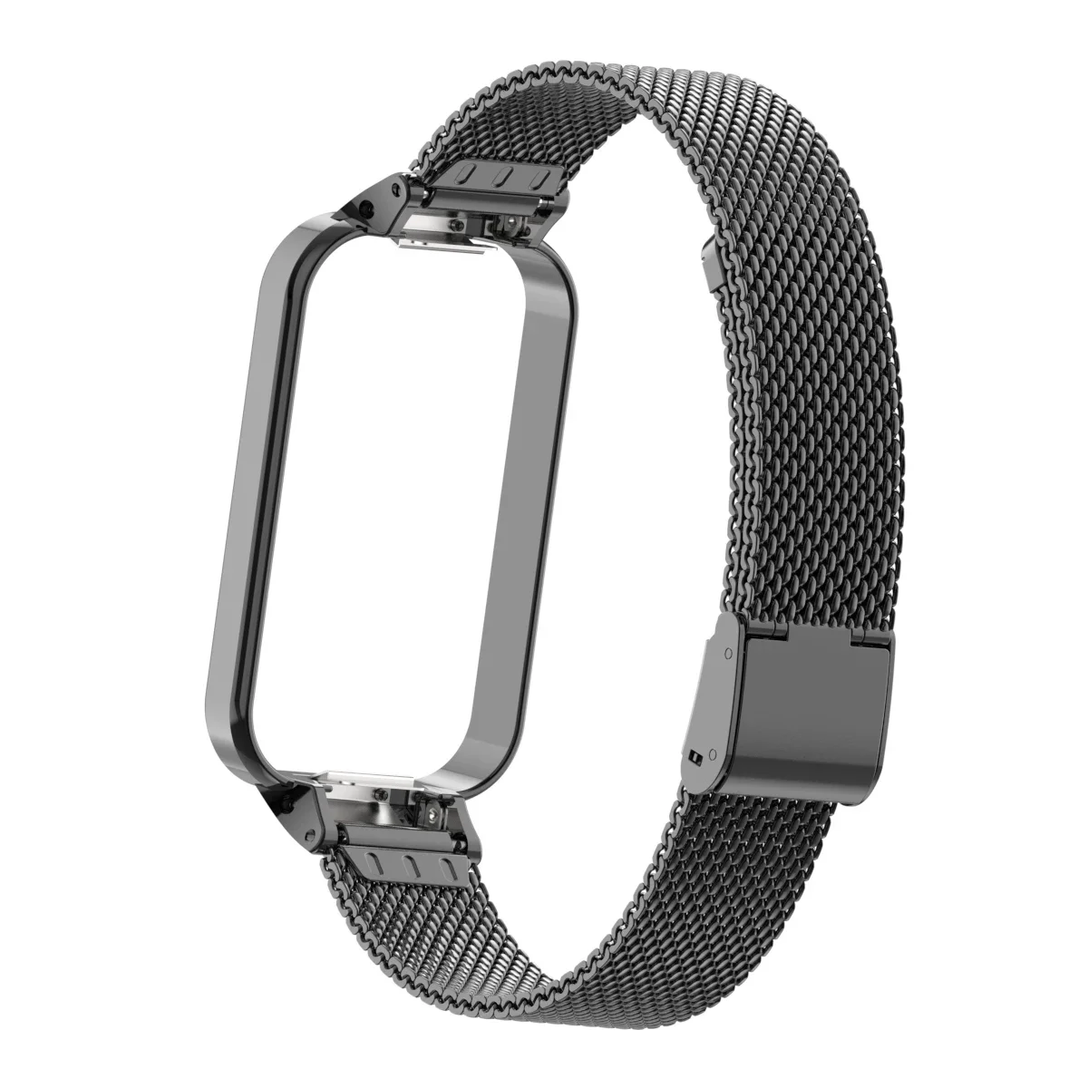 Suitable for Redmi Band 2 watchband, stainless steel mesh watchband metal protection frame Redmi Band 2 replacement band