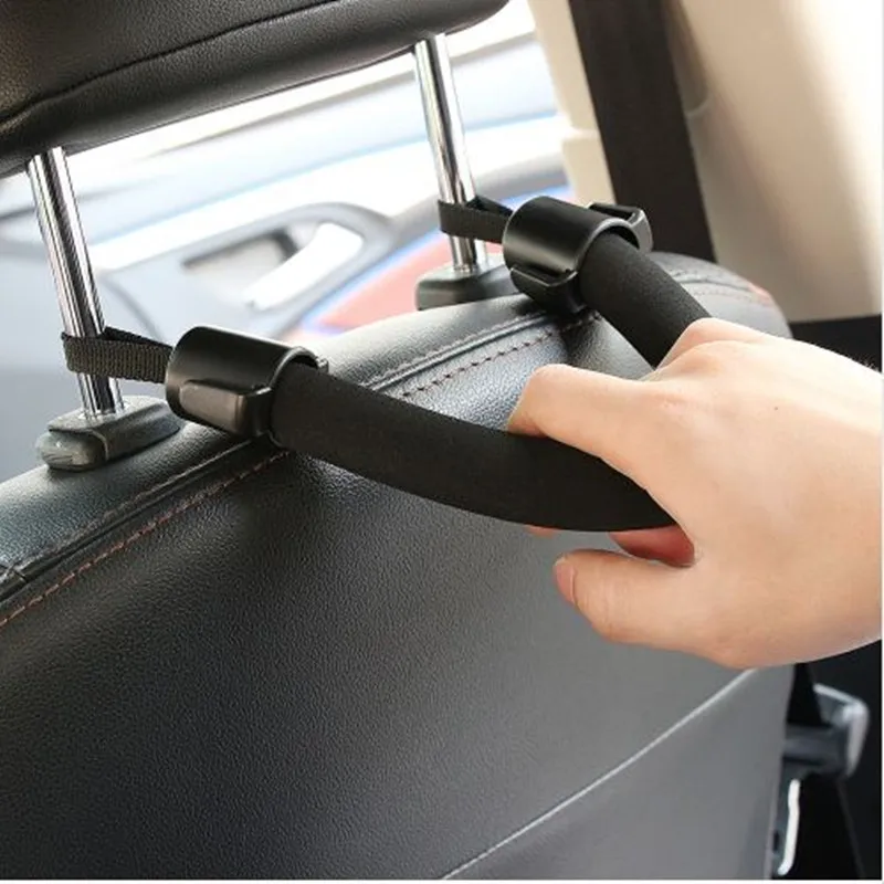 

Car Seat Back Soft Armrest Headrest Storage Hanger Holder Handle Rear Chair Safety Handrail Supplies Elderly Children Assist