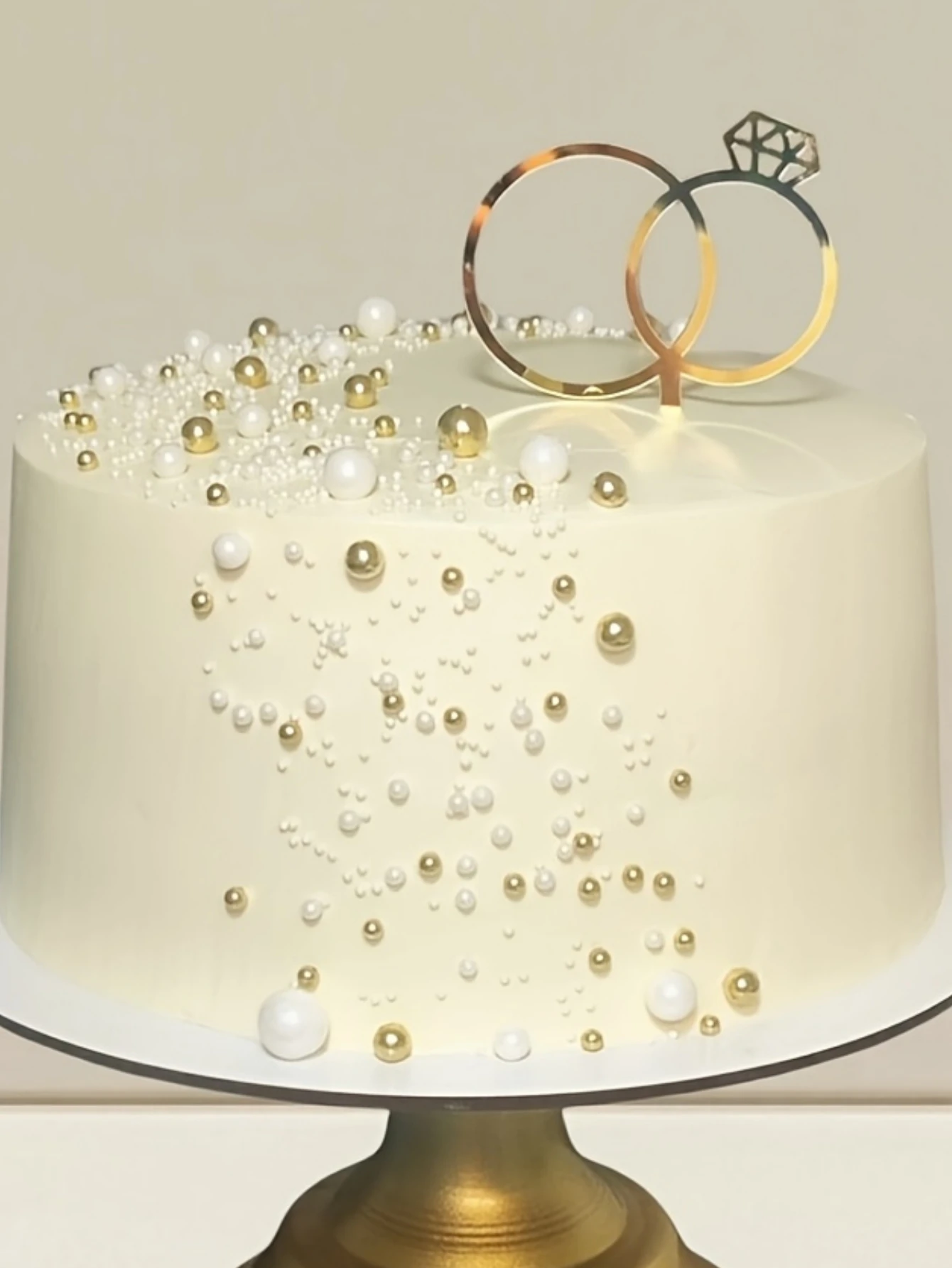 قطعة واحدة من كعكة الأكريليك الدائري الماسي - ديكور للزواج/الخطوبة/الذكرى السنوية/عيد الحب، مستلزمات الخبز #5