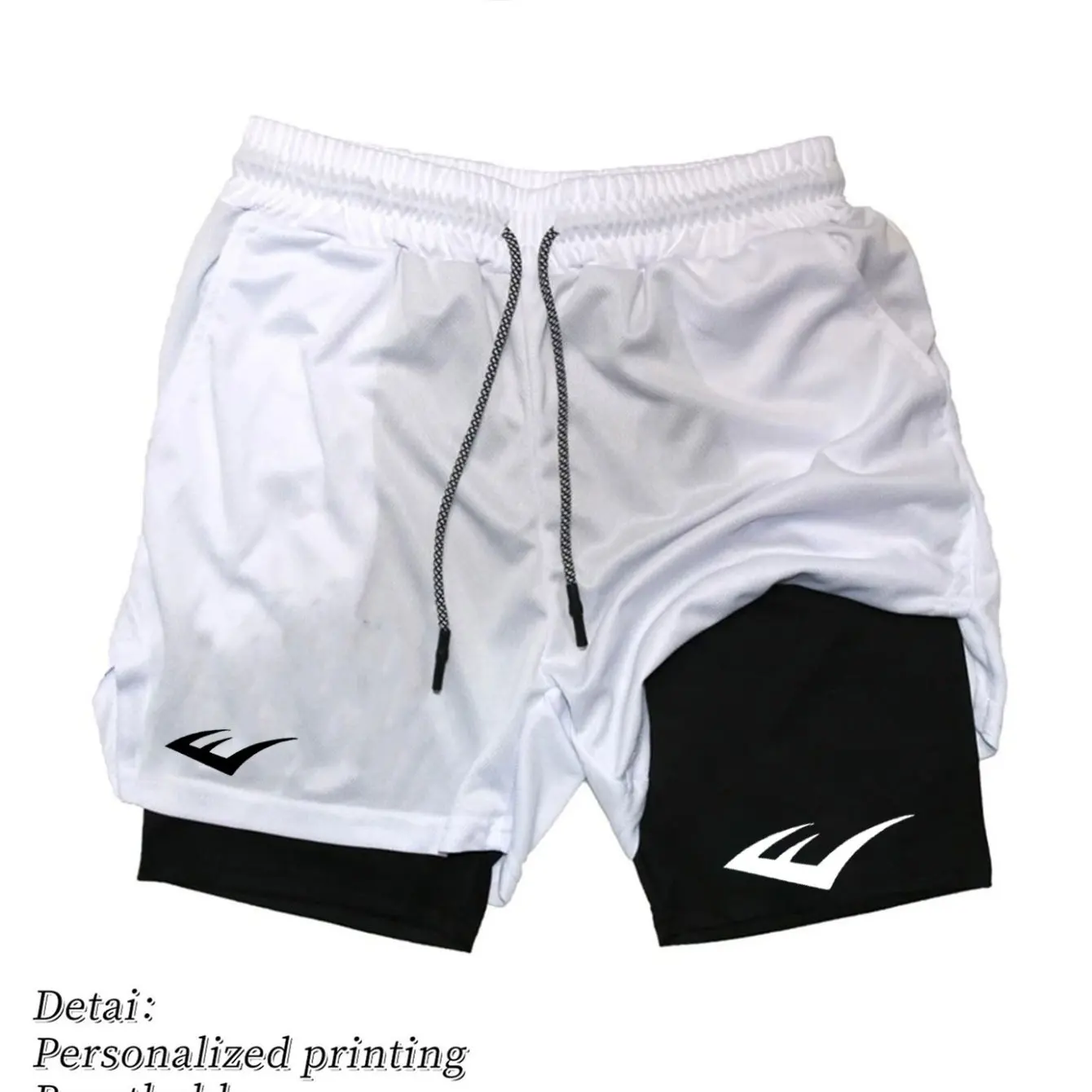 

Мужские спортивные шорты из сетки 2-в-1 для бега и фитнеса, летние, 2026