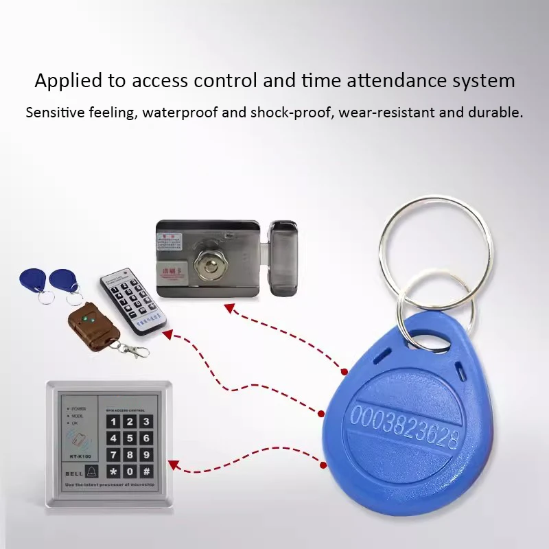 EM4100 125khz 13.56MHZ ID IC Keyfob RFID Tag Tags llaveros Porta Chave Card Sticker Key Fob Token Ring Proximity Chip TK4100