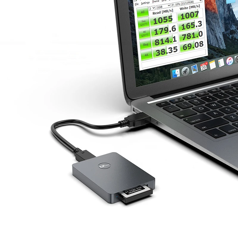 Imagem -05 - Leitor de Cartão Usb Cfexpress tipo b Leitor de Cartão Usb3.1 Gen2 Adaptador 10gbp para Apple Macbook Huawei Computador Portátil Acessórios Cardreader