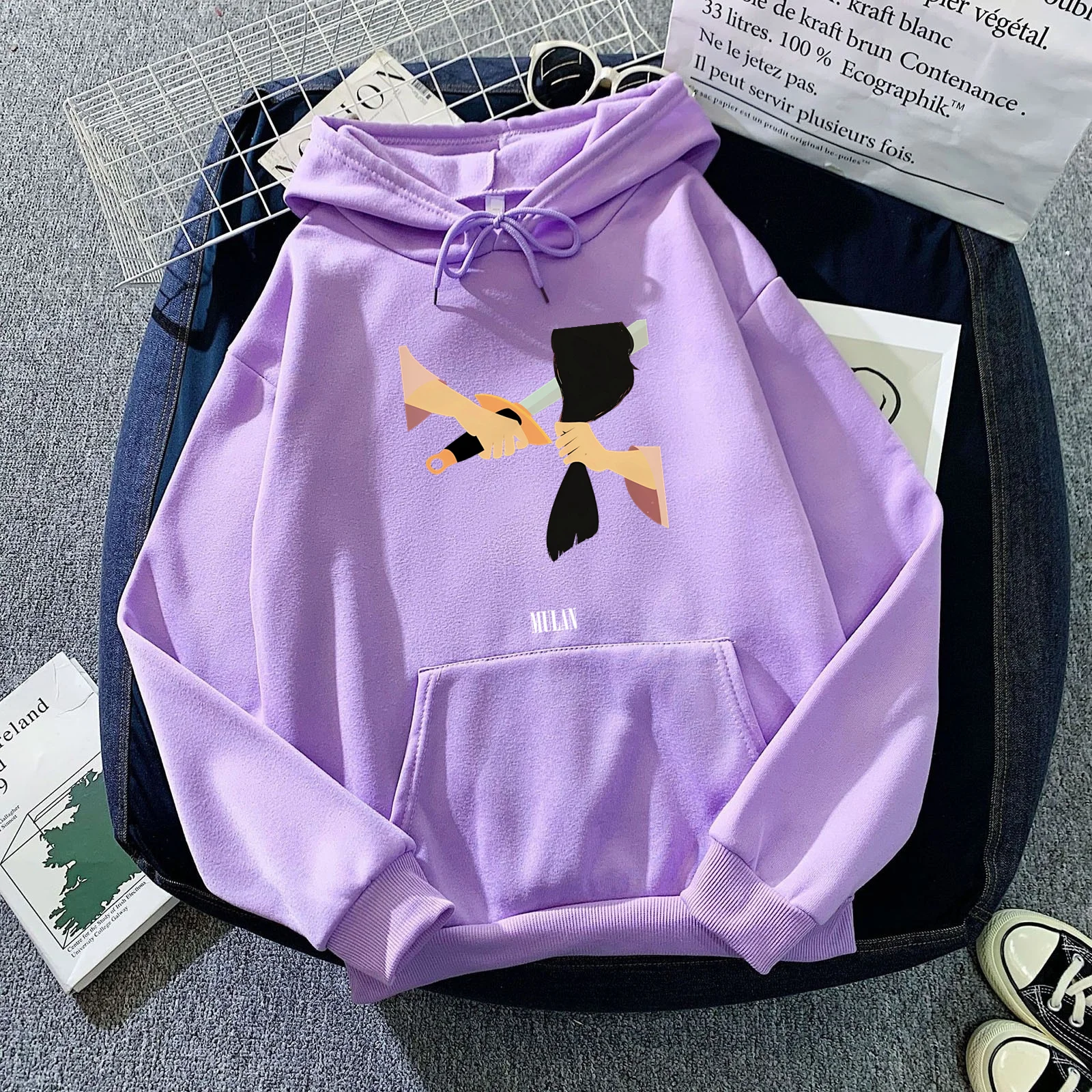 New Mulan Princess Cartoon Anime Women Hoodie Spring Autumn Casual Sweatshirt Fashion Couple Oversized Pullover Punk Tops