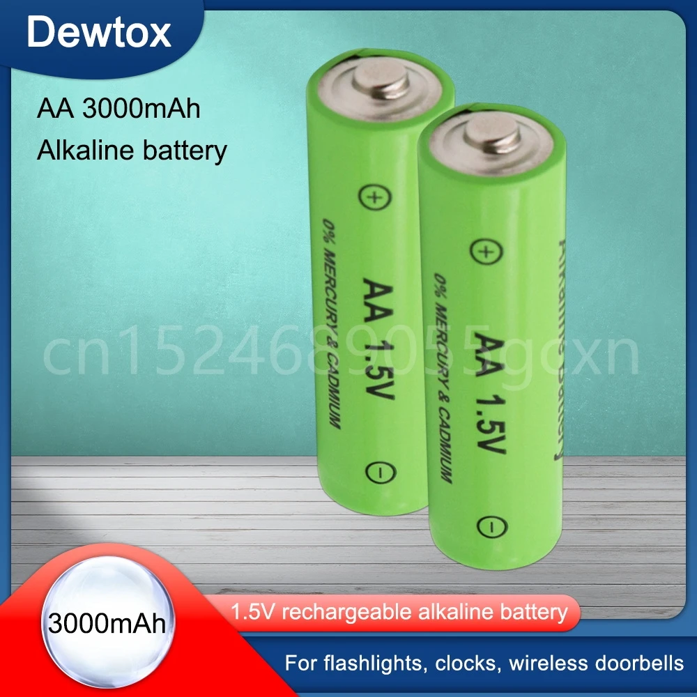 1-2 قطعة العلامة التجارية الجديدة AA بطارية قابلة للشحن 3000mah 1.5V بطارية قلوية جديدة قابلة للشحن للضوء Led لعبة Mp3