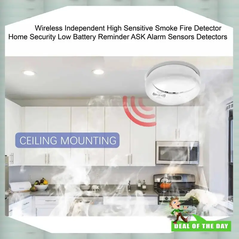 24-Stunden-Lieferung Rauchmelder Rauchmelder für Tuya WIFI GSM Home Security Alarm Systeme