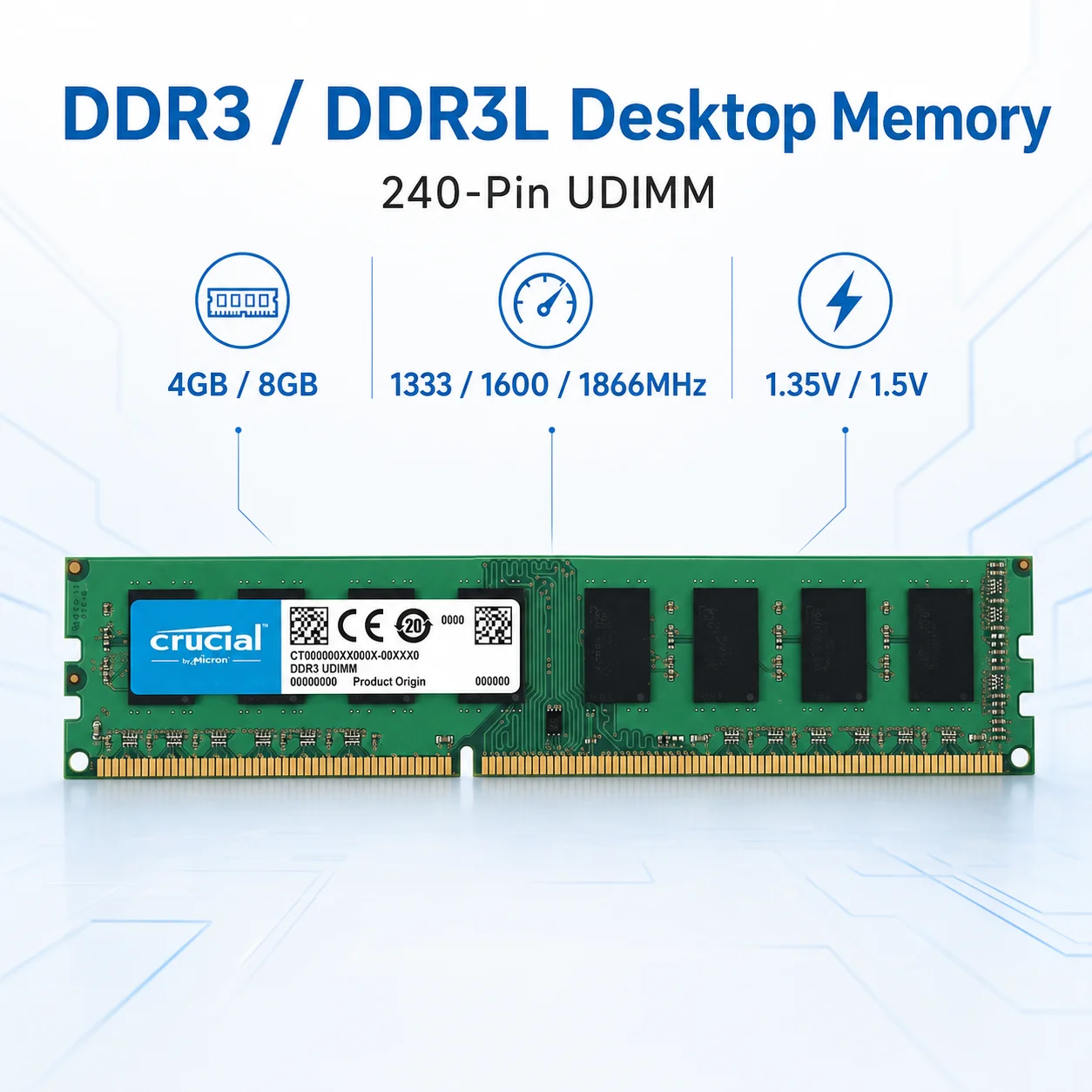Crucial DDR3 Desktop RAM 4GB 8 - đánh giá và giá Memory Ram Upgrade
