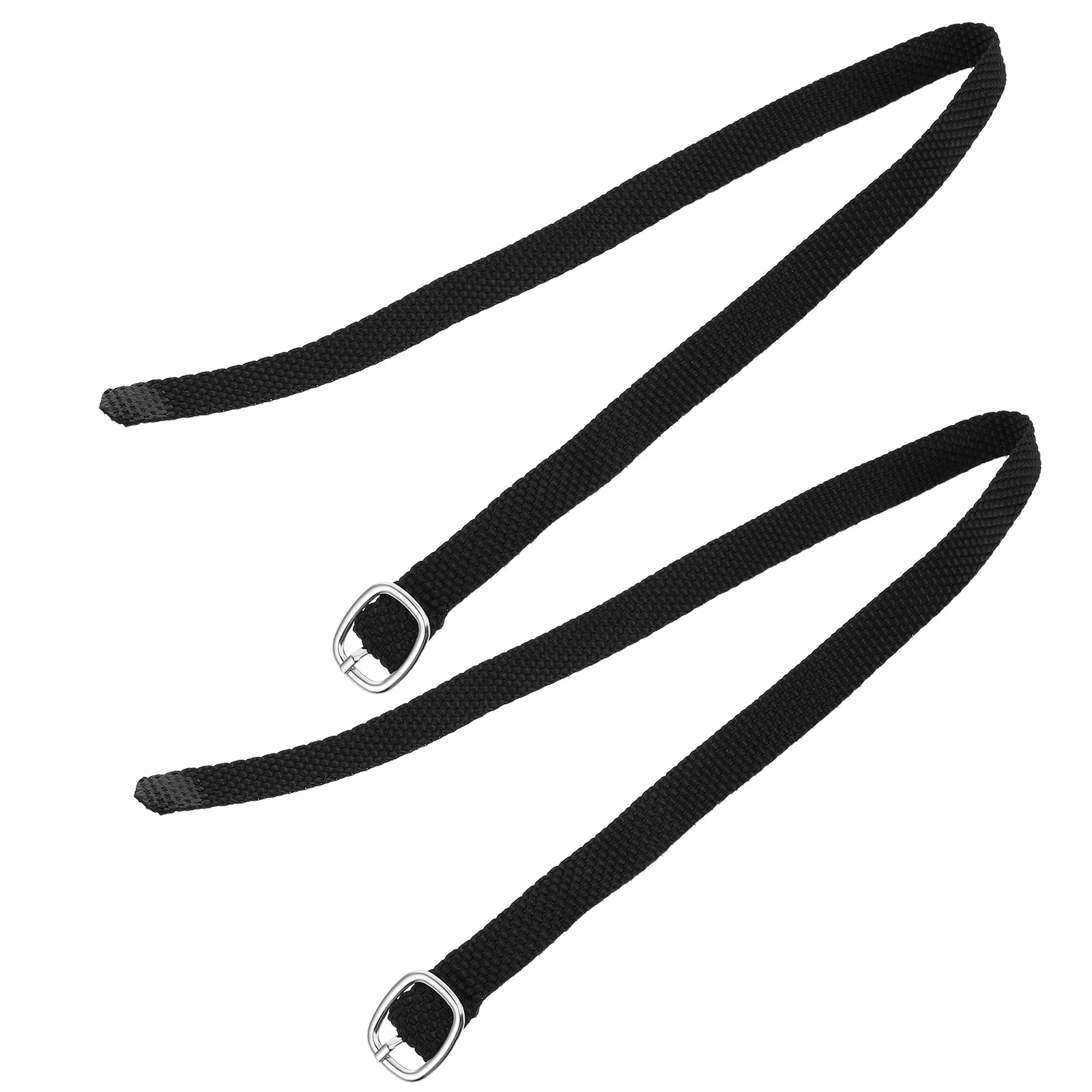 

2pcs Spur Straps Black Adjustable Webbing Horse Riding Belts Western Cowboy Equestrian Gear Training Equipment Riding Boot