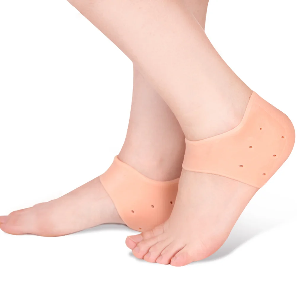 

Foot Skin Care Protector Silicone Gel Heel Socks Cover Pad Feet Pressure Pain Relief Moisturizing Plantar Fasciitis