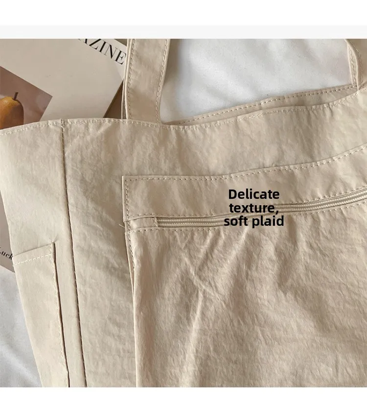 Neue modische Nylon-Schultertasche, große Kapazität, leichte, lässige Alltagstasche, Umhängetasche für Damen – Detail 6